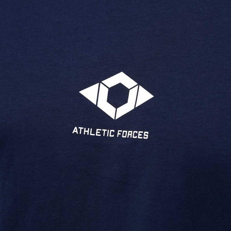 Men's Active Style Cotton Navy Blue T-shirt
